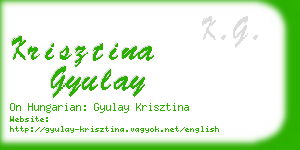 krisztina gyulay business card